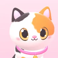 Calico cat wearing a bell collar