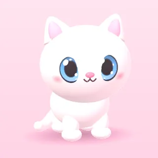 White cat with blue eyes