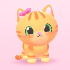 Orange tabby sitting calmly