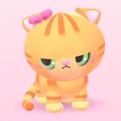 Orange tabby pouting with flat ears
