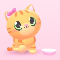 Orange tabby next to an empty bowl